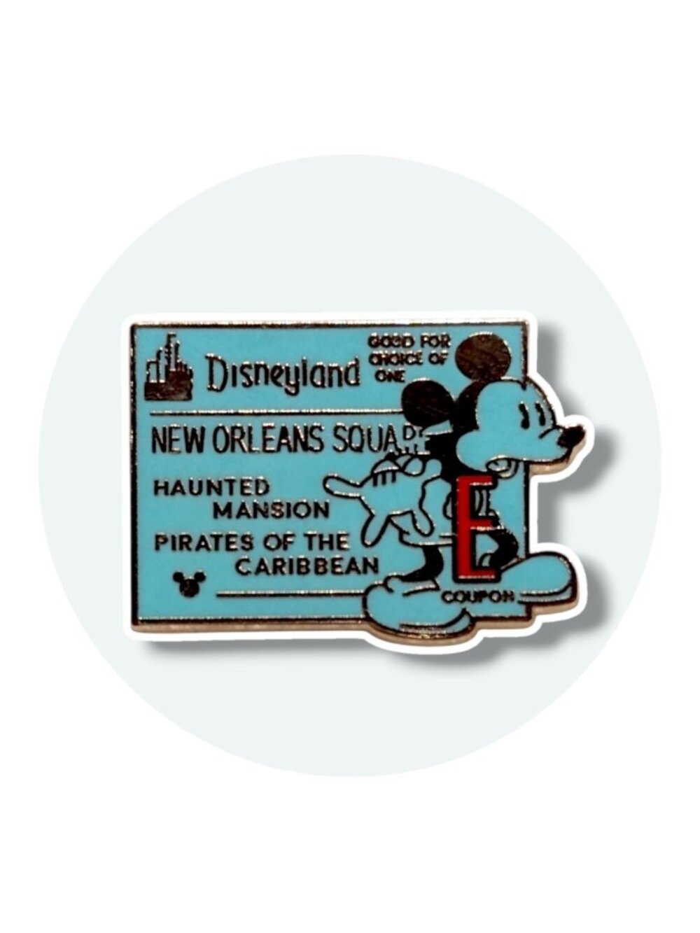 Mickey Mouse Vintage Disney Pin: Disneyland E Ticket